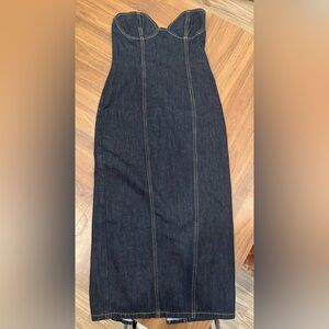 Lioness Denim Strapless Dress